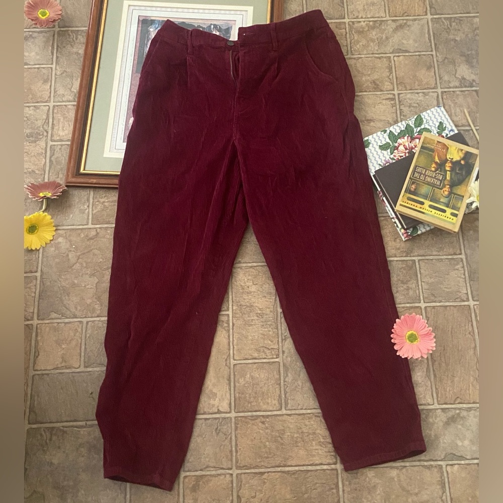 Corduroy red pants